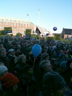  Demo in Kopenhagen gegen Klimakapitalismus