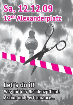 Kundgebung gegen die Residenzpflicht am 12.12.09, Berlin